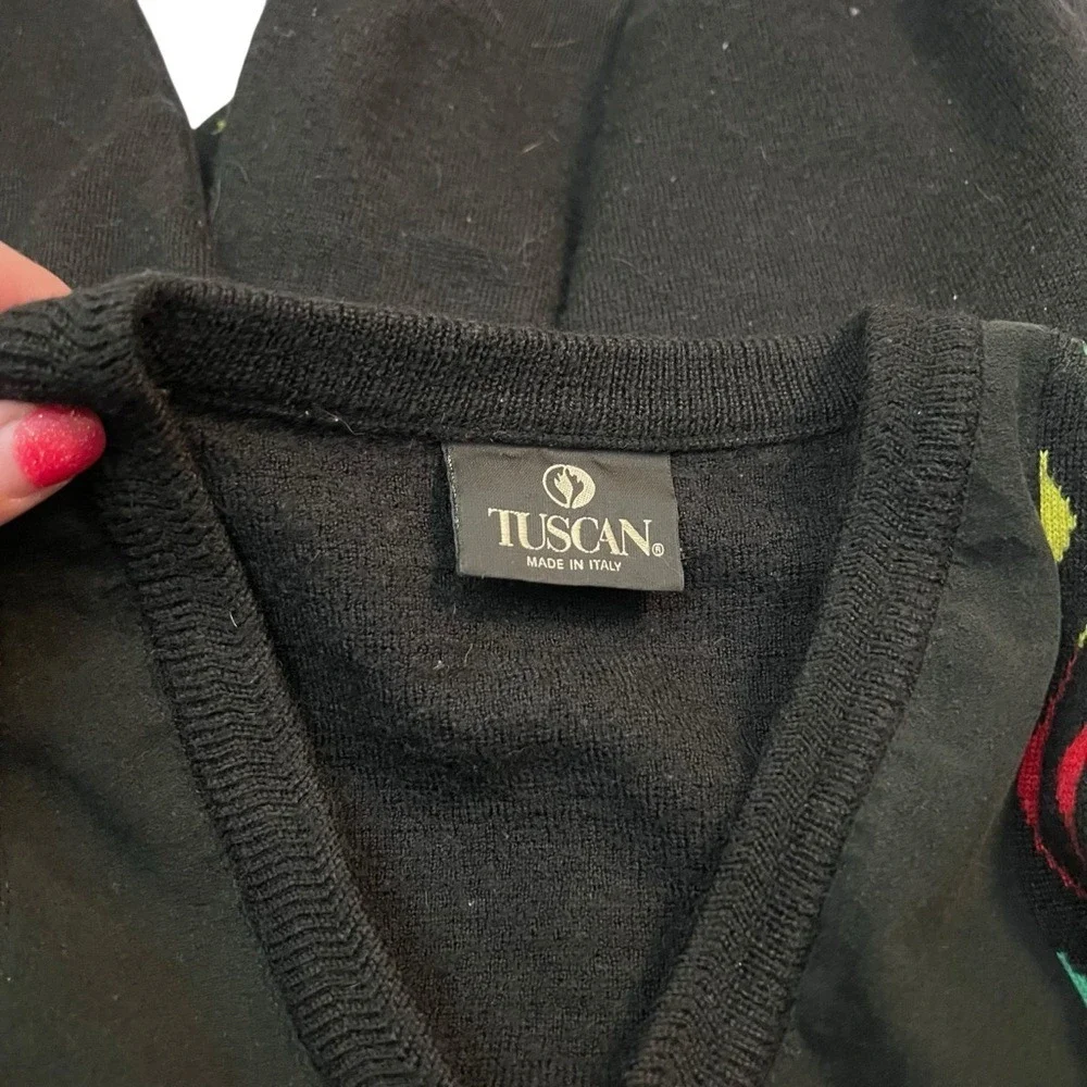 Vintage Tuscan Made in Italy Wool Sweater – Retro Colorblock Knit Pullover‎